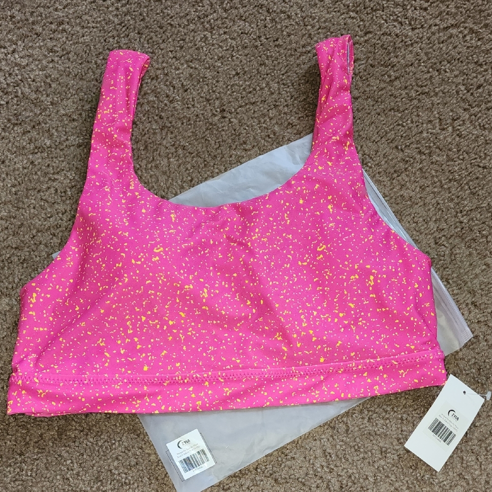Zyia Magenta Sparks Pipa Beach Bikini Top